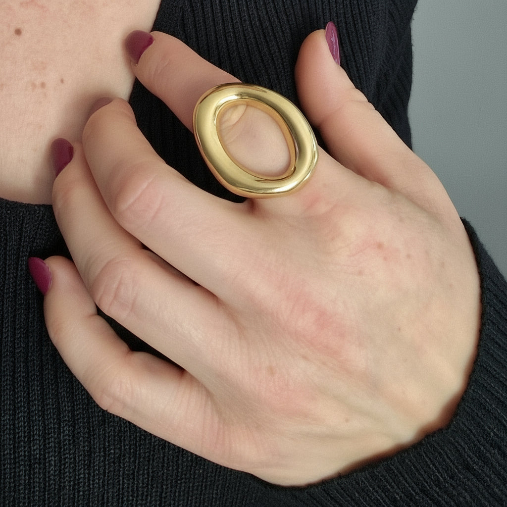 Anello Ovale Asimmetrico