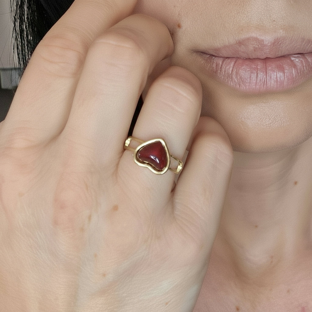 Anello Cuore rosso