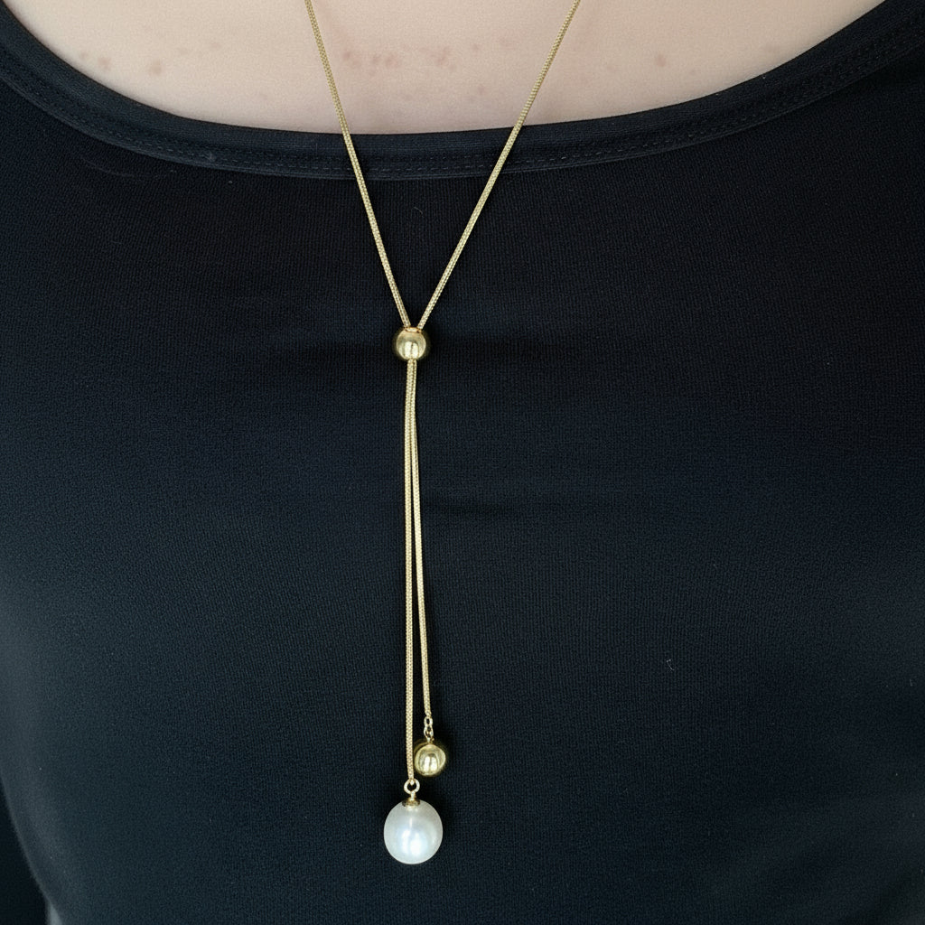 Collana Saliscendi Con Perle