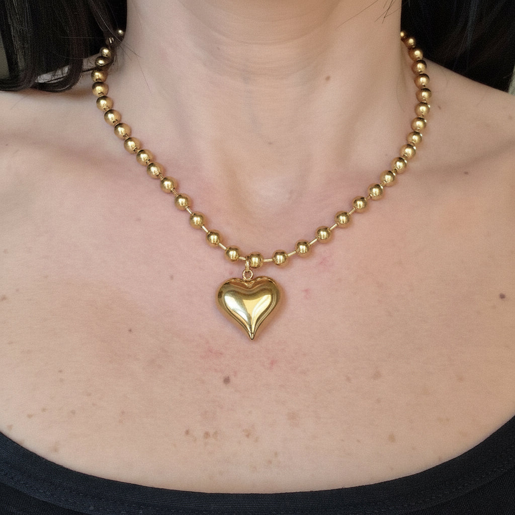 Collana Cuore Bombato