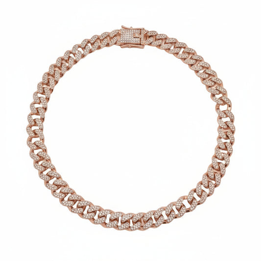 Collare Rosa Con Strass