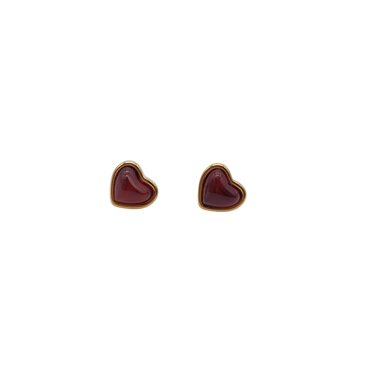Orecchini Cuore Dark Red