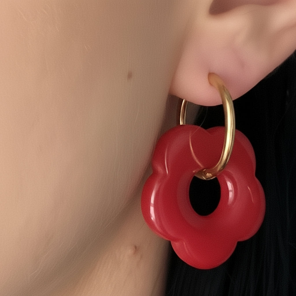 Orecchini Fleur Rouge