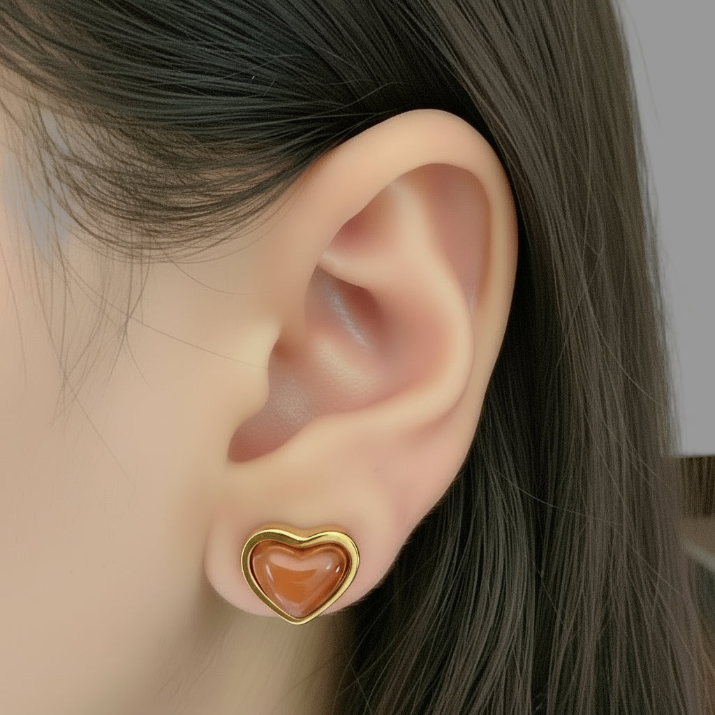 Orecchini Cuore Light Red
