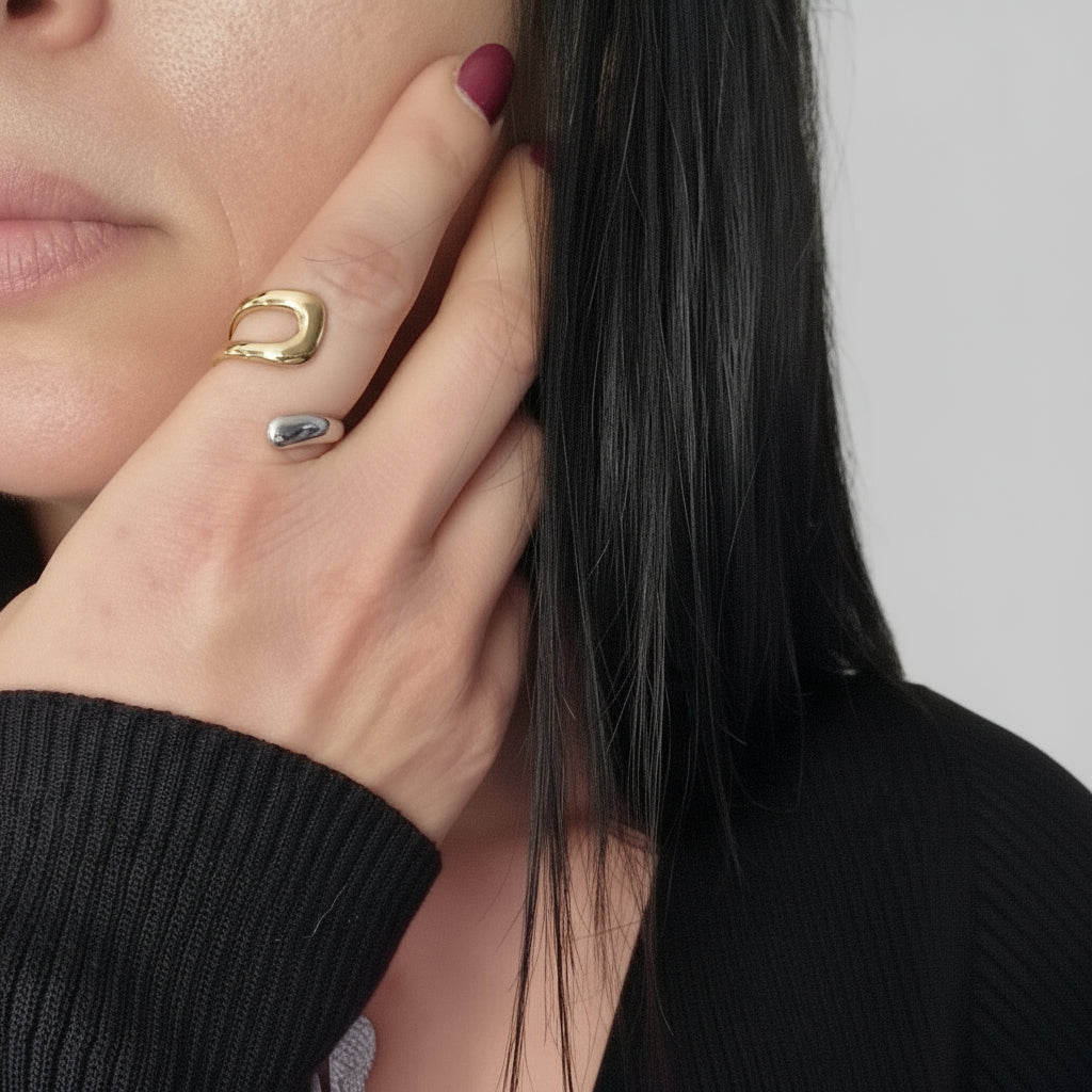 Anello Minimal Bicolor