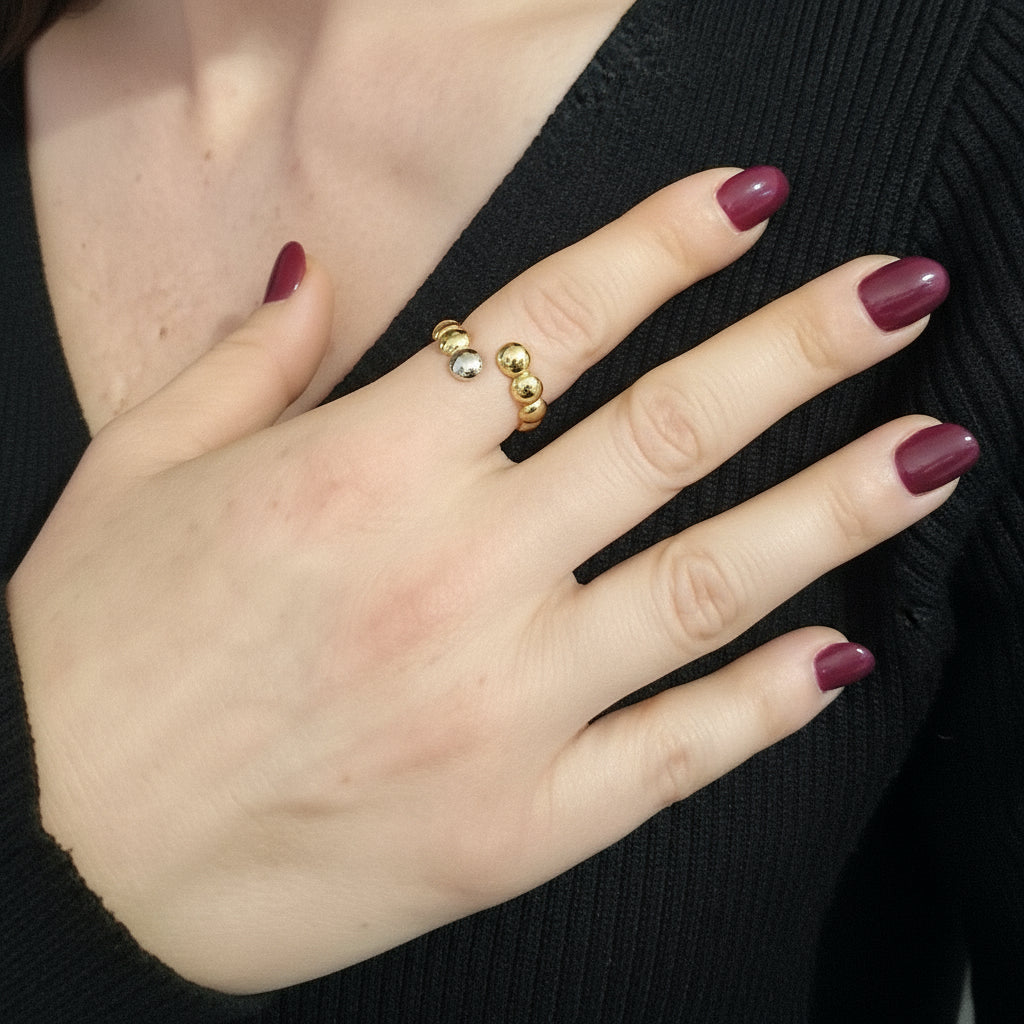 Anello Boule Bicolor