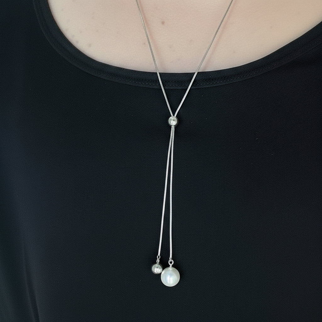 Collana Saliscendi Con Perle