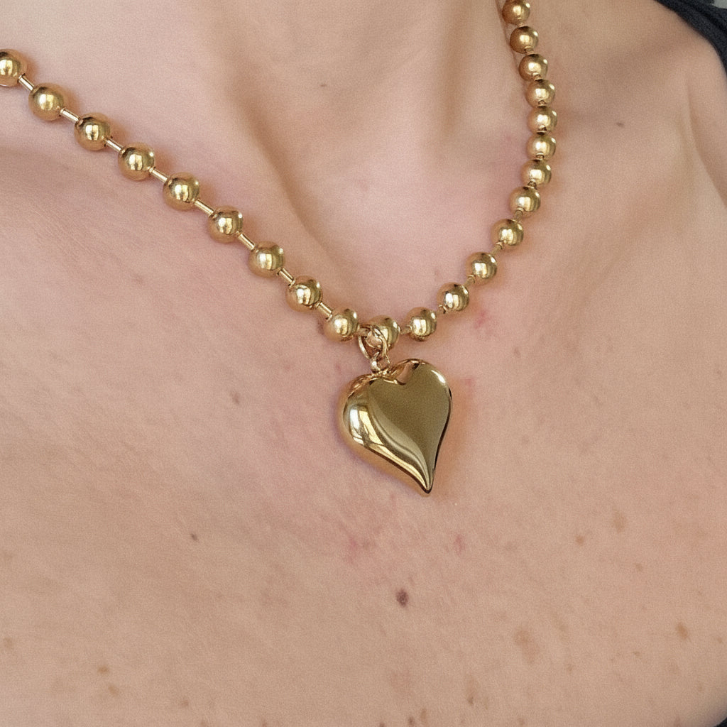 Collana Cuore Bombato