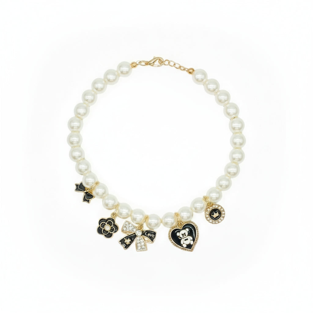 Collare Con Perle E Charm