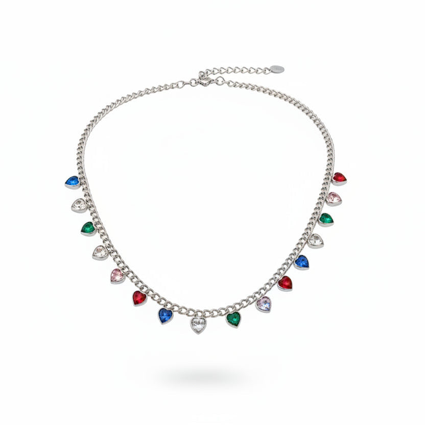 Collana Cuoricini Multicolor