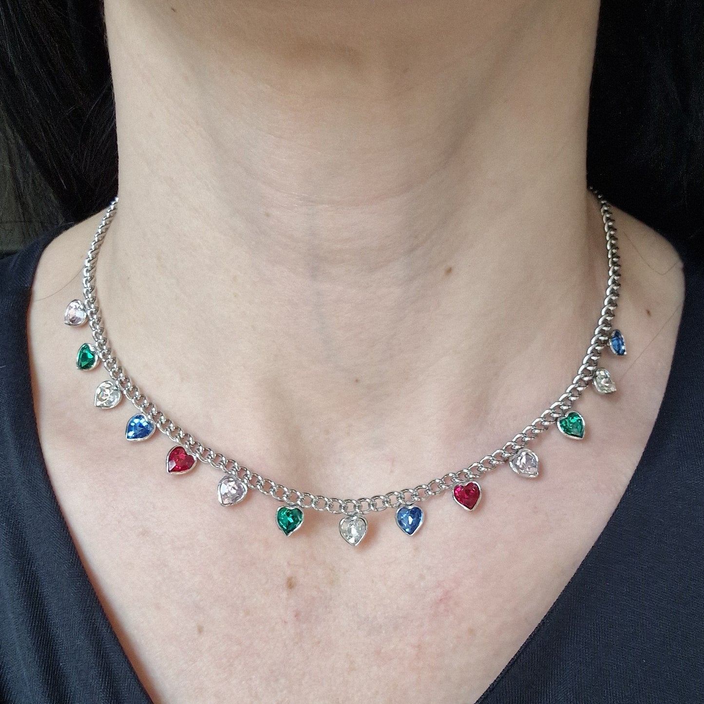 Collana Cuoricini Multicolor