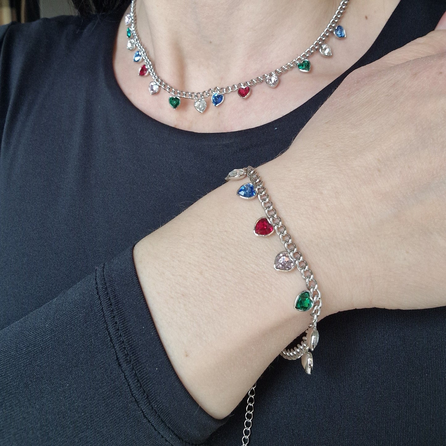 Bracciale Cuoricini Multicolor