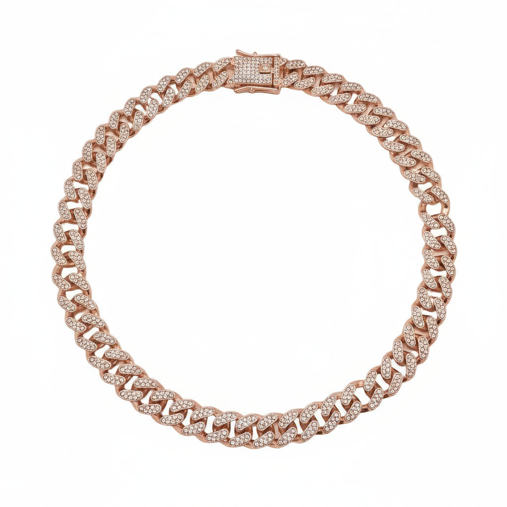 Collare Rosa Con Strass