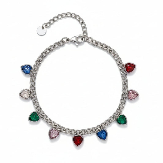 Bracciale Cuoricini Multicolor